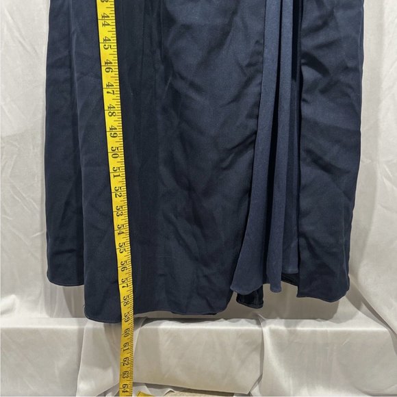 NEW $244 After Six Crepe One Shoulder Draped Trumpet Gown Midnight [ SZ 4 ] Q452 - Picture 6 of 15